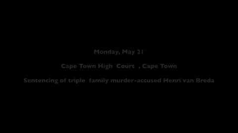 Triple family murder-accused Henri van Breda arrive at the Cape Town High court for sentencing (hW2)