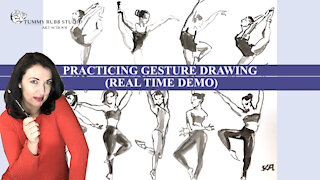 Gesture Drawing Exercises as Painting Warmup: Pencil, Chinese Brush and Ink