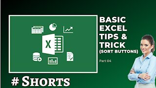 Basic Excel Tips Trick (Sort Buttons) Part 4 #Excel #Learn