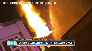 Lightning strike causes fire at Brandon middle school, officials say