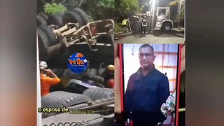 Confirmado: duas pessoas morreram dentro de carro esmagado por carreta no Puraquequara