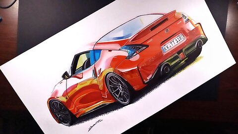 From the Nürburgring to Drawing : Nissan 370Z | Time Lapse