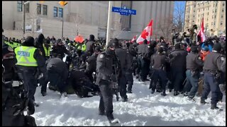 Canadian Police Move In And Arrest Freedom Convoy Protestors