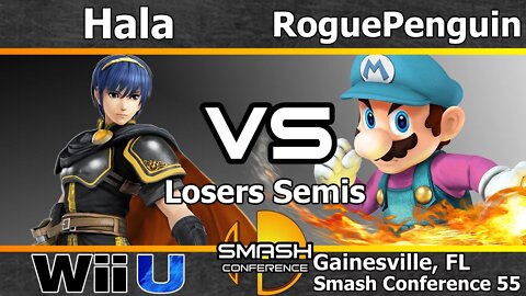 Hala (Marth & Ike) vs. RoguePenguin (Mario) - Losers Semis - SC55