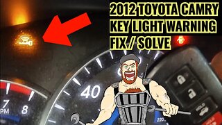 2012 TOYOTA CAMRY KEY WARNING LIGHT / KEY FOB BATTERY REPLACEMENT