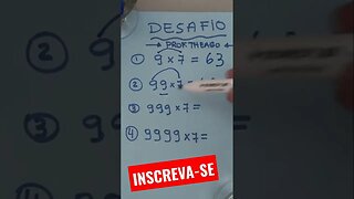 ( PEGA A VISÃO ) BIZU NA MULTIPLICAÇÃO POR 9 in #shorts by #proftheago