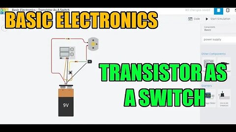 Basic Electronics - How to Use A Transistor As A Switch #AeroArduino