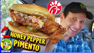 Chick-fil-A® HONEY PEPPER PIMENTO CHICKEN SANDWICH Review 🐄🍯🌶️🐔🥪 | Peep THIS Out! 🕵️‍♂️