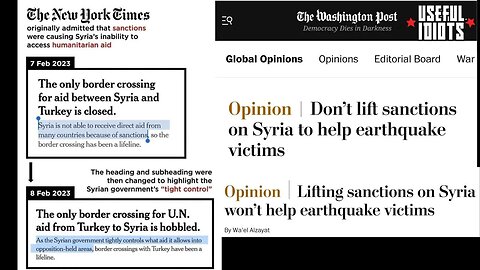 "Shameful" New York Times Changes Headline to Protect Sanctions