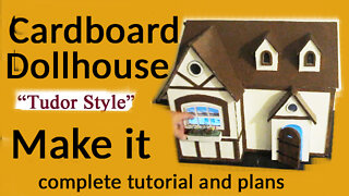 Make a Tudor Style Cardboard Dollhouse