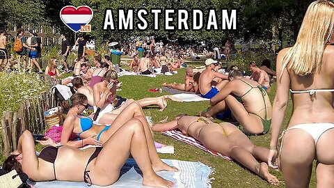 [4K] Amsterdam Bikini Beach Walk Tour 2024 Netherlands Part 2