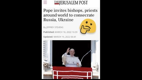 The Pope of The Vatican is Calling In All of His Pedo Priest & Bishop Friends To Consecrate Ukr, Rus