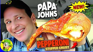 Papa John's® 👨‍🍳 EPIC PEPPERONI STUFFED CRUST PIZZA Review 🏋️💪🐖🍕 First Look! 👀 Peep THIS Out! 🕵️‍♂️