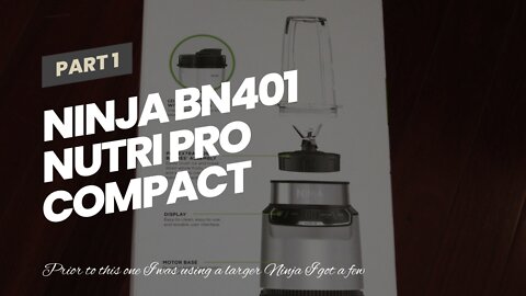 Ninja BN401 Nutri Pro Compact Personal Blender, Auto-iQ Technology, 1100-Peak-Watts, for Frozen...