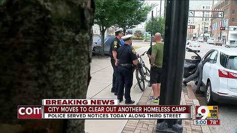 City moves to clear out another homeless camp