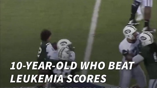 10-year-old Who Beat Leukemia Scores Against The Ny Jets In Practice
