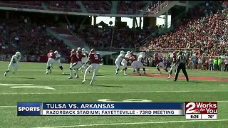 Arkansas Beats Tulsa 23-0