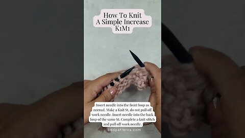 How To Knit An Increase Stitch