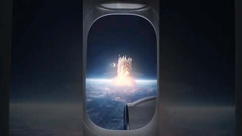 Asteroide caindo na terra na Visão de um passageiro dentro do avião #shorts #flight#cinematic