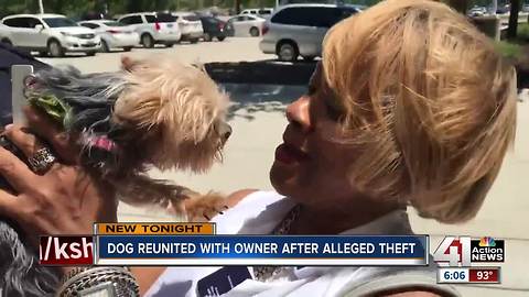 Overland Park woman reunited with stolen dog