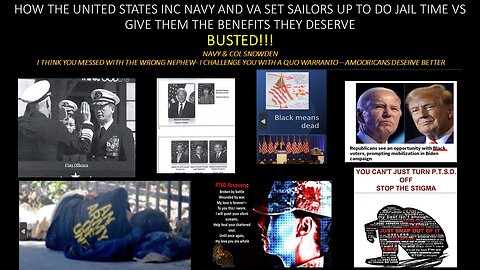 USA INC NAVY & VA BUSTED AGAIN- HOW THE UNITED STATES INC NAVY & VA SET SAILORS UP TO DO JAIL TIME