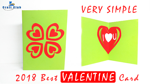 Happy Valentine Card | Pop Up Heart Card Tutorial | Handmade Valentine Card 2018 | Lina's Craft Club