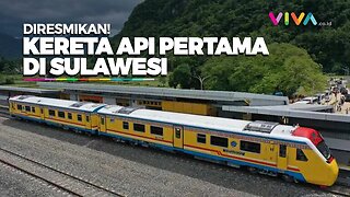 Jokowi Bicara Keterlambatan, Kereta Api Pertama Sulawesi Diresmikan