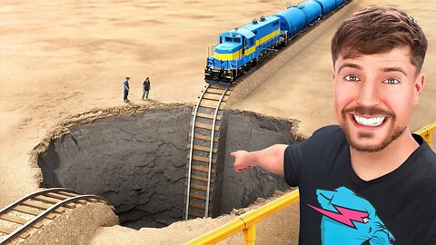 Train Vs Giant Pit | MrBeast | MrBeast New Video