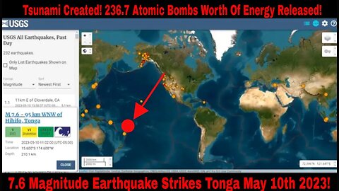 7.6 Magnitude Earthquake Strikes Tonga May 10th 2023!