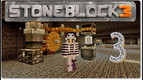 Minecraft FTB Stoneblock 3 Base Timelapse, Loot Bee Luggage, Create Mixer and Milling Automation Ep3