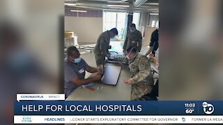 Help for San Diego County hospitals brought in amid virus surge