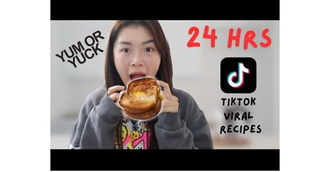 Eating viral TikTok food for 24HOURS!!