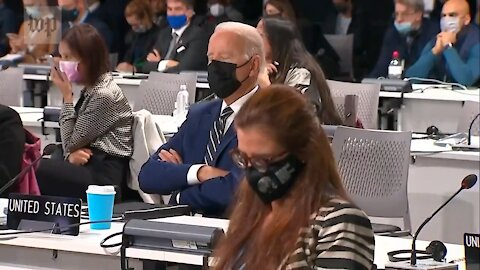 NEW - Biden falls asleep at #COP26 "climate change" conference.
