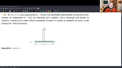 Aprenda a calcular o campo elétrico gerado por uma barra com carga Q [Problema resolvido]