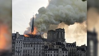 Notre Dame Cathedral In Paris Is On Fire