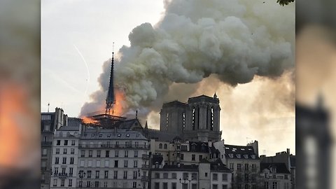 Notre Dame Cathedral In Paris Is On Fire