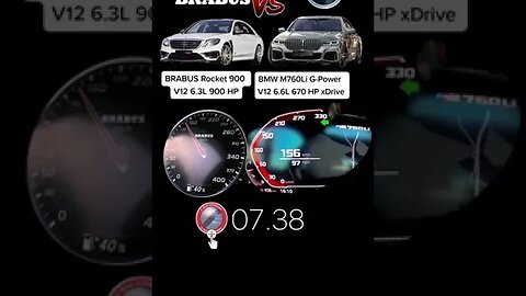 BRABUS ROCKET 900 V12 VS BMW 760LI G POWER V12 670HP