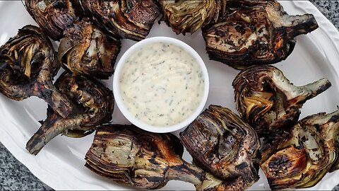 Fire Roasted Artichokes with Roasted Garlic Aioli | Even Non Artichoke Lovers will LOVE These!