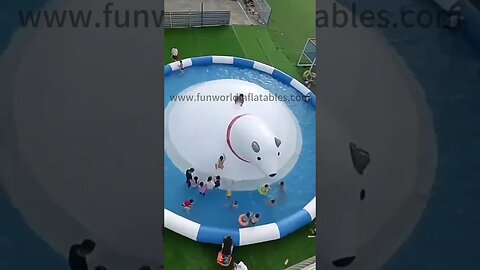 Polar Bear Inflatable Water Jumping Clouds #inflatables #inflatable #slide #bouncer #jumping