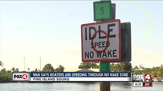 Man says boaters speed through no wake zones
