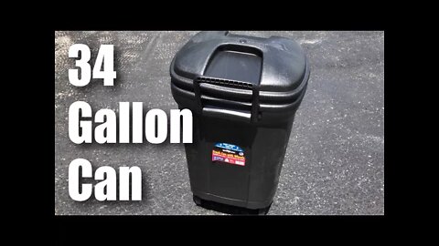 United Solutions TB0010 34 Gallon Wheeled Black Outdoor Garbage Trash Can review
