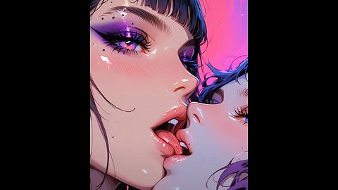 Kissing Girls Smoking Hottest Anime 1 #Yuri #LGBT #Lofi #Waifu #DigitalArt #Art #Timelapse