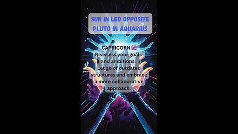 CAPRICORN ♑️- Sun in Leo opposite Pluto in Aquarius energy #astrology #tarotary #capricorn
