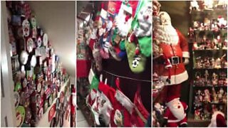 산타의 매력에 빠졌어요: 4000개의 산타 기념품을 수집한 남자