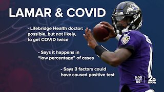 What are the odds of Lamar Jackson getting COVID twice?