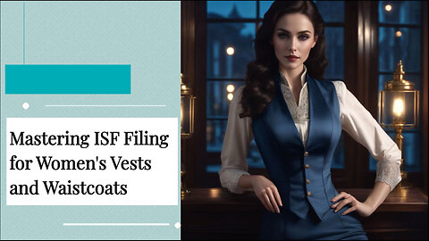 Breaking Down ISF: Who Should File for Women's Vests and Waistcoats?