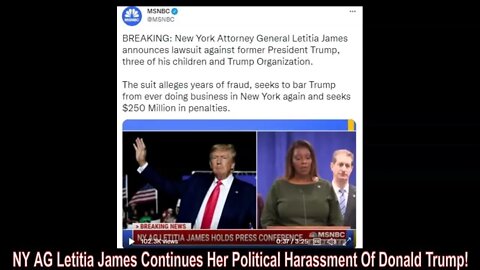 The State Of New York And Letitia James Files Suite On Trump His Children And Their Companies!