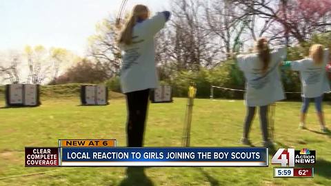 KC troops react to girls in Boy Scouts