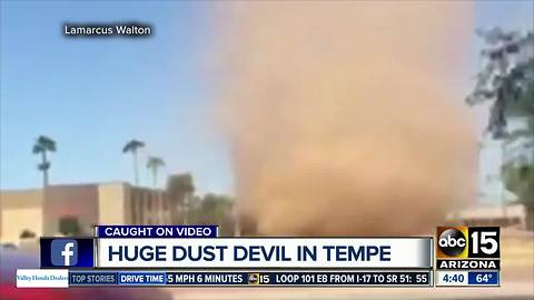 Huge dust devil captured in Tempe