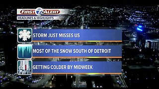 Metro Detroit: Big snow stays to our south today